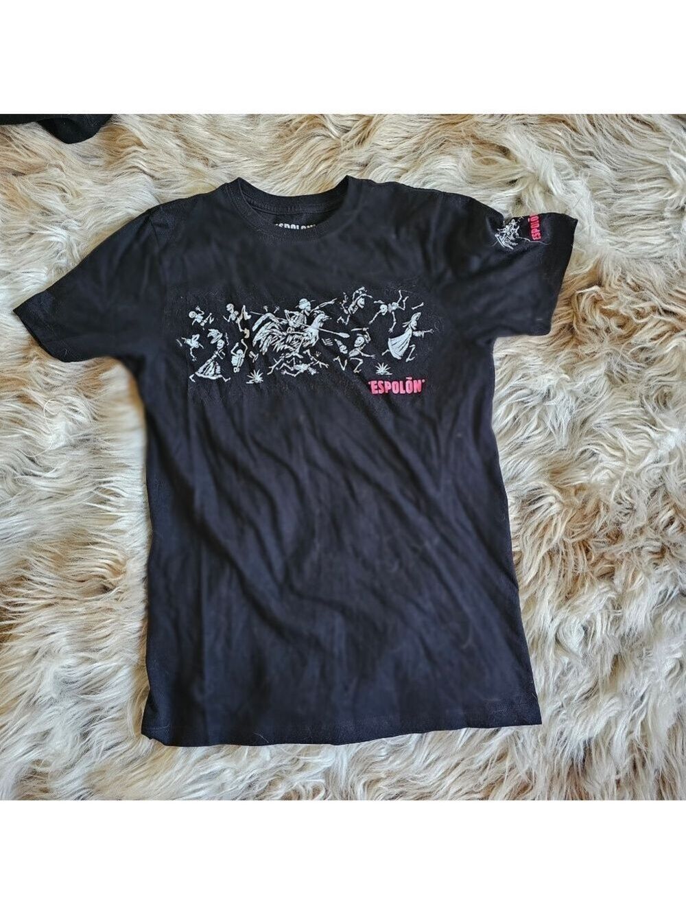 Espolon Black Fitted Graphic T-Shirt